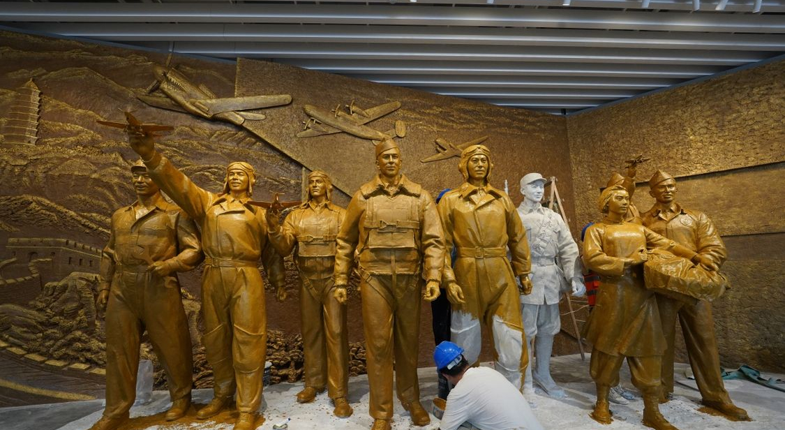柳州飞虎队常设展览进入布展攻坚阶段！预计9月上旬正式开放
