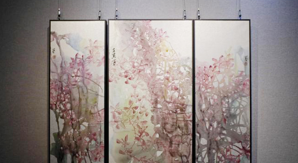 柳州举办紫荆花绘画展